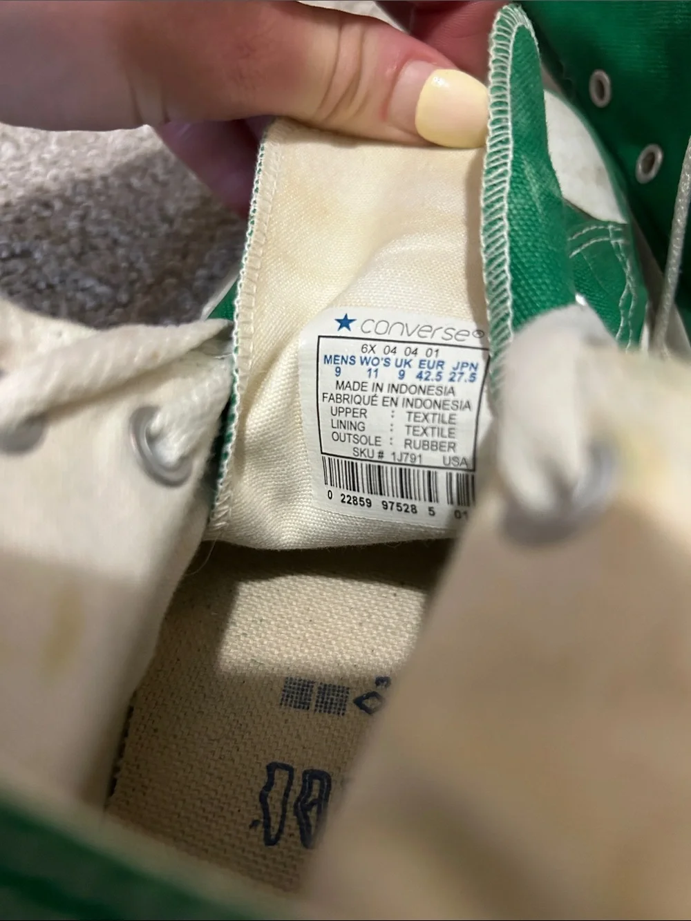 Green Converse High Top Chuck Taylor Sneakers